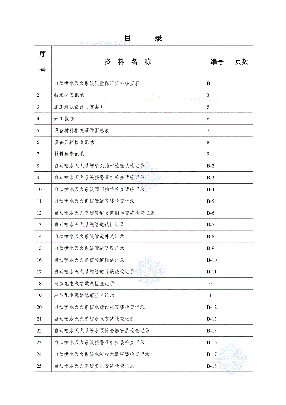 自动喷水灭火系统施工安装全程验收记录_secret_第2页