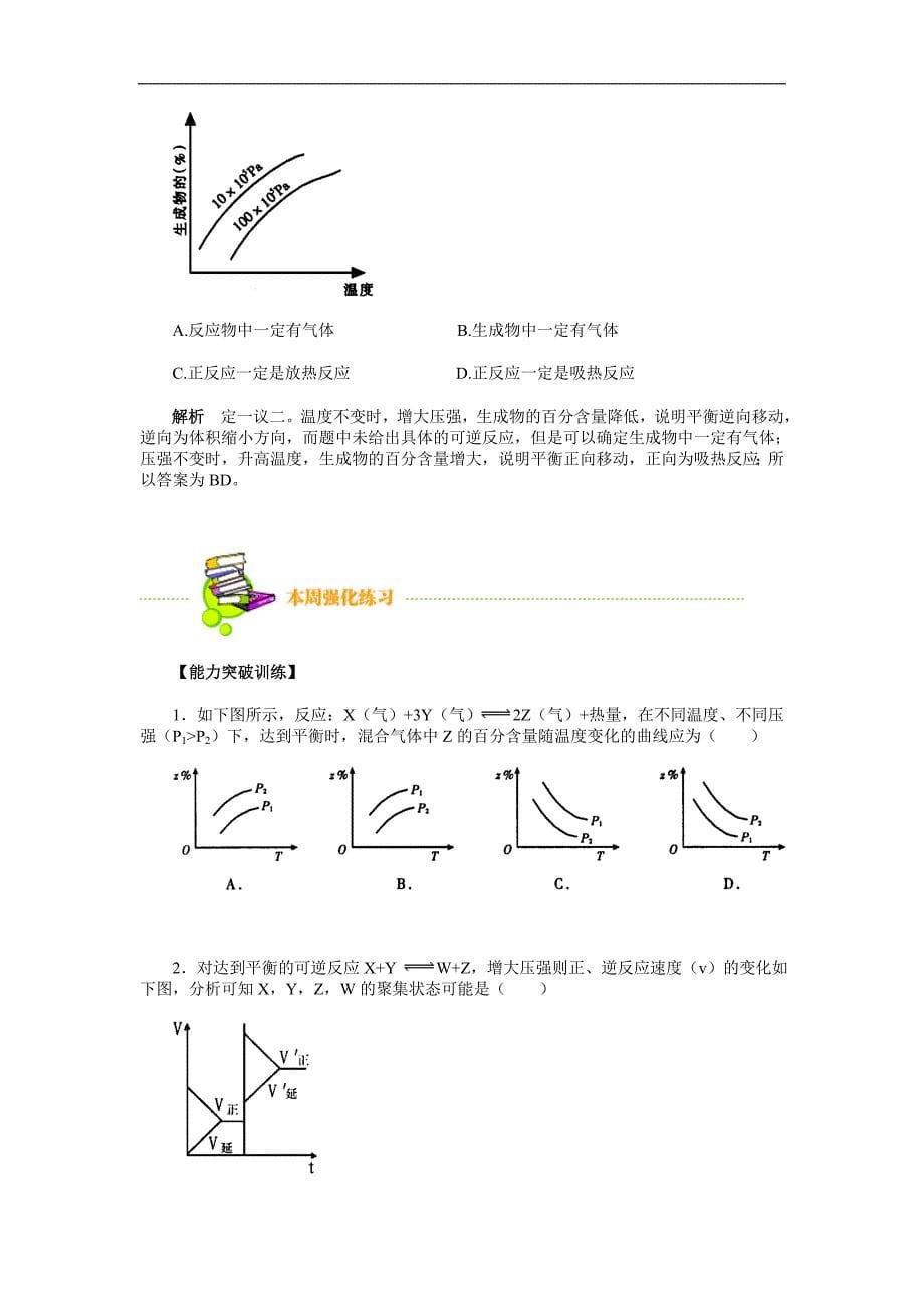 高考化学反应速率和化学平衡图象_第5页