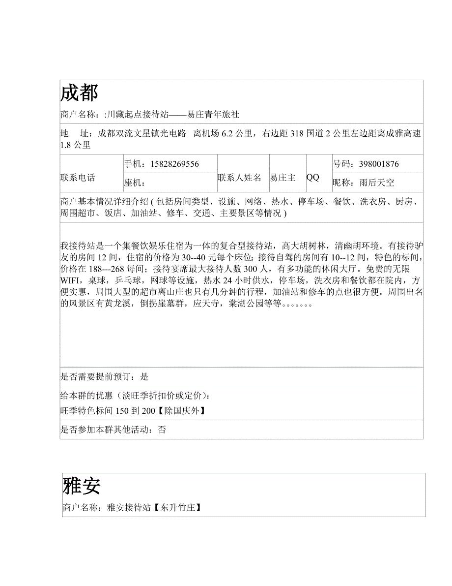 川藏线部分住宿,加油,餐饮明细单_第2页