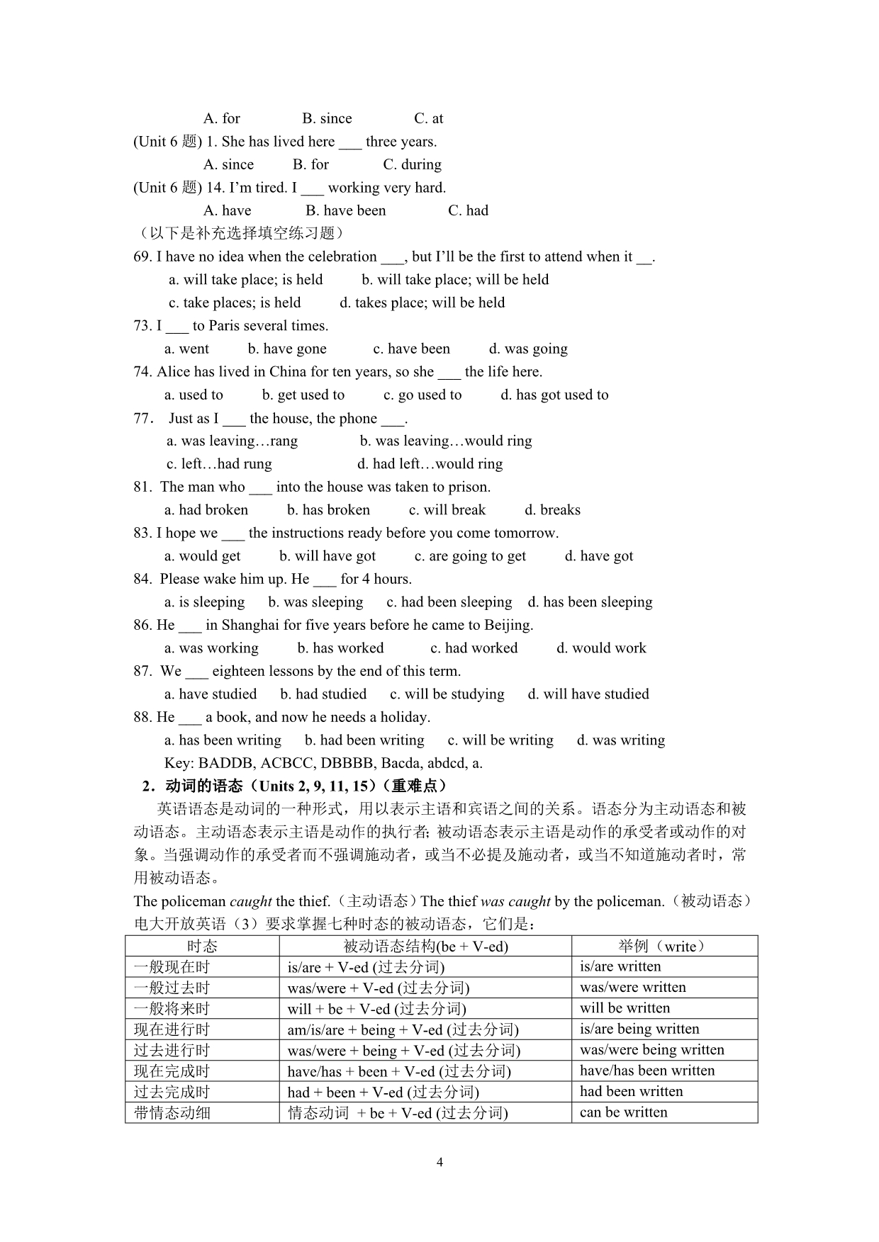 英语II(1)期末总复习_第4页