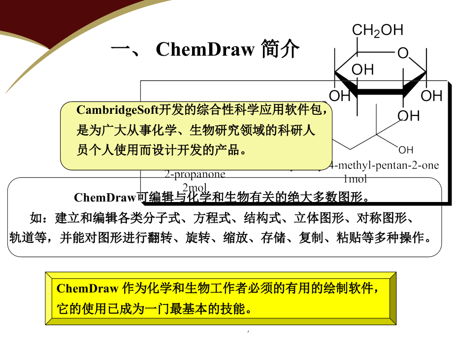 ChemDraw 常用功能与应用_第3页