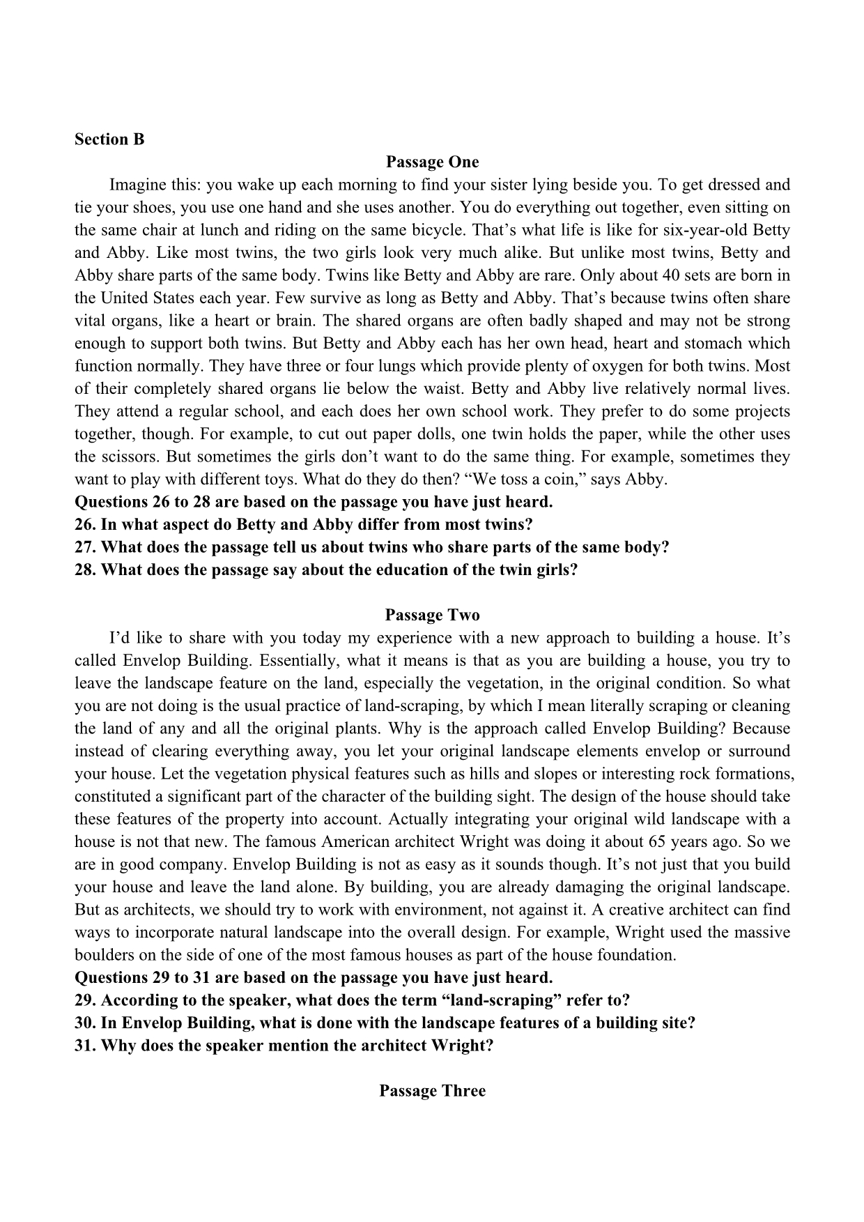 长喜英语--大学六级考试模拟试题答案及录音..._第5页