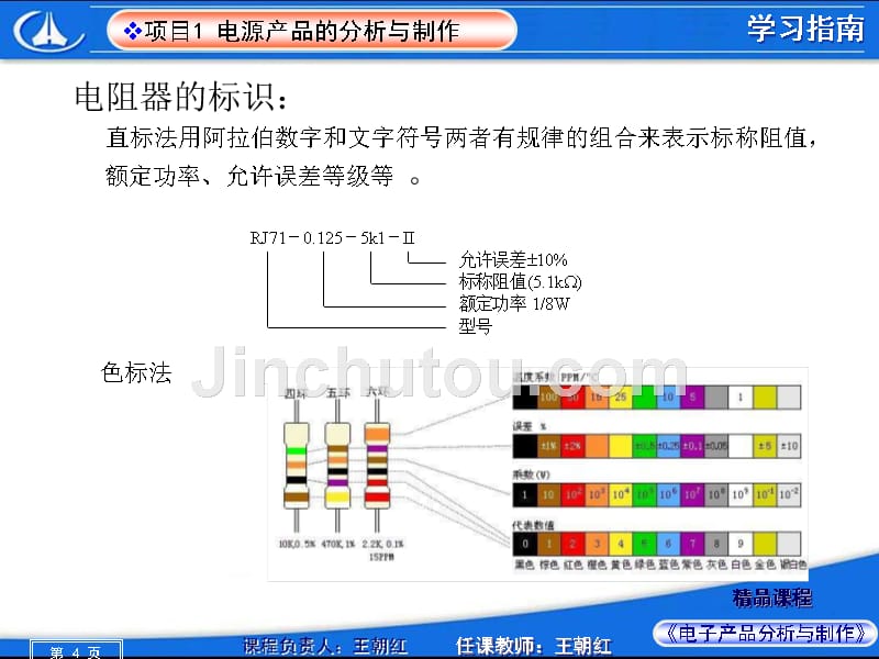 学习指南：项目1电源产品的分析与制作_第4页