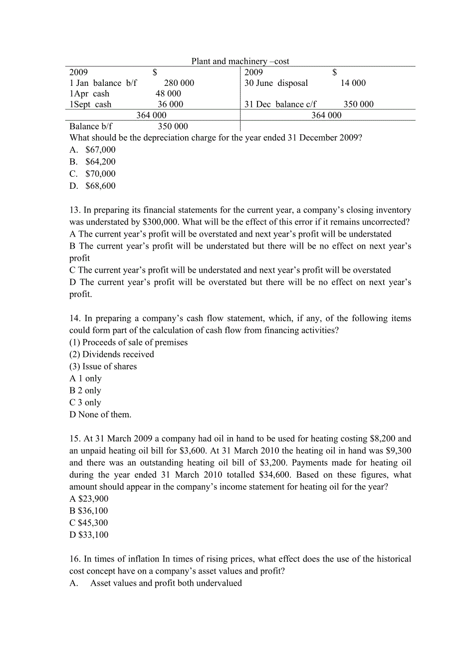 会计专业英语模拟试题及答案_第4页