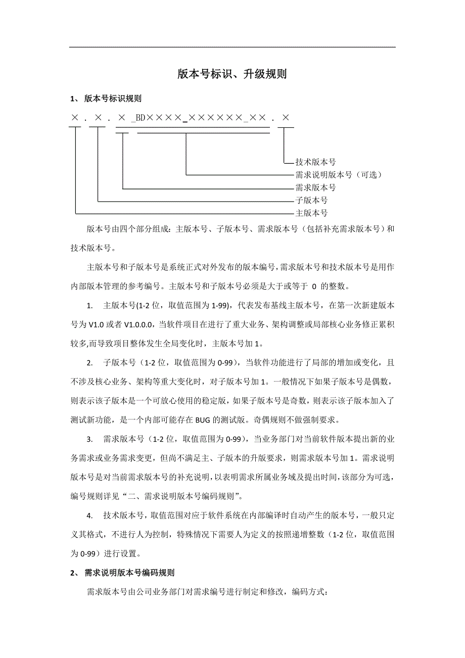 系统版本号标识、升级规则_第1页