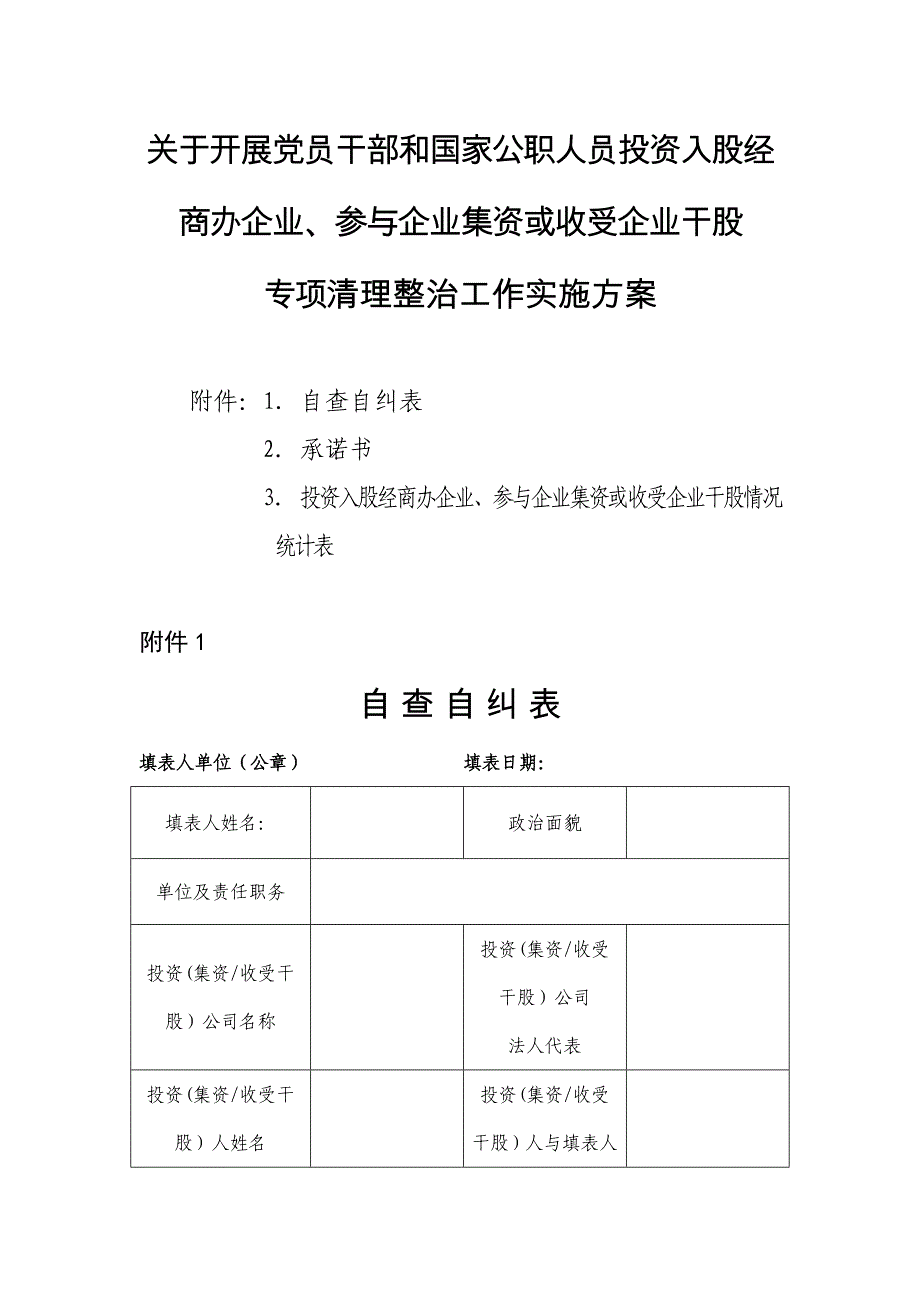 公职人员投资入股经商办企业、参与企业集资或收受企业干股_第1页