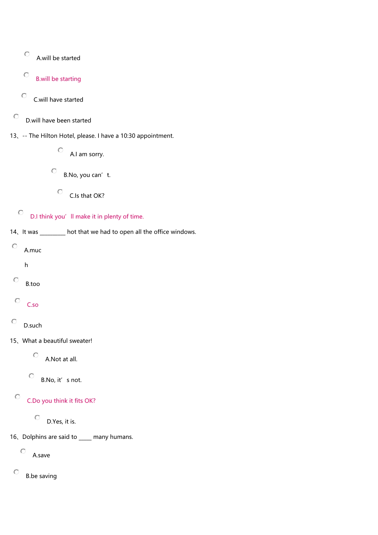 英语II(2)第一次计分作业答案3_第4页