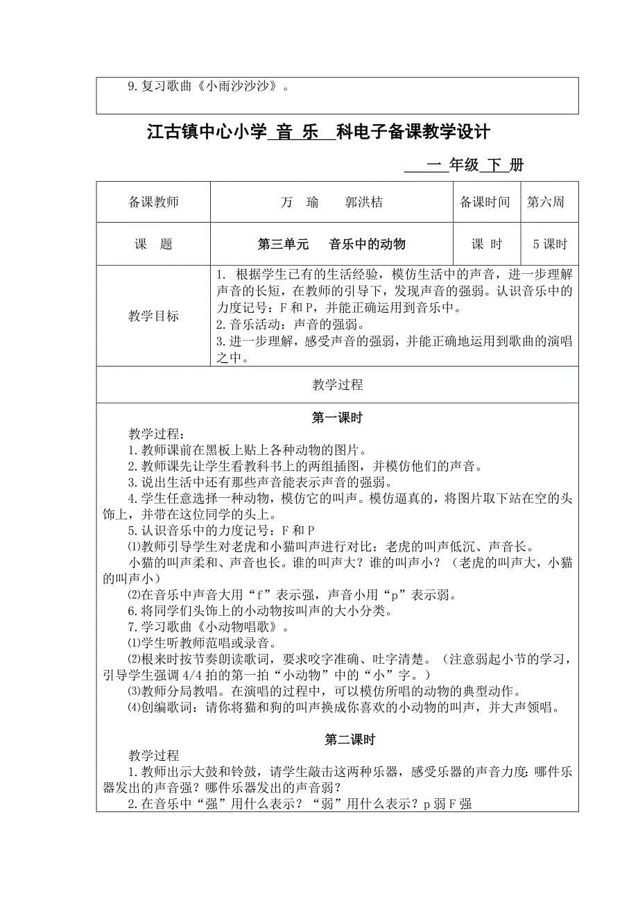 江古镇中心小学副科电子备课教学设计模板_第5页