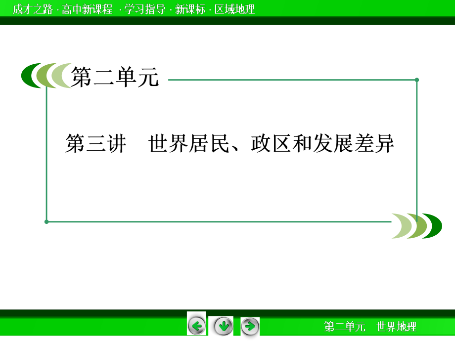 【成才之路】2014高一地理(新课标·区域地理)课件：2-3 世界居民、行政和发展差异_第3页