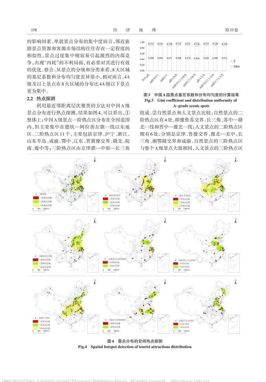 中国A级旅游景点空间结构的计量地理分析_第5页