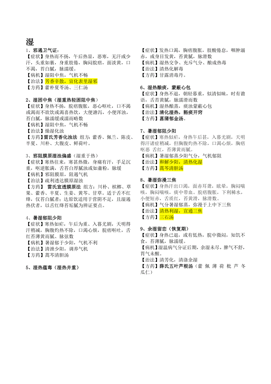 毒温湿-2014年中医内科中级考试-精心整理_第3页