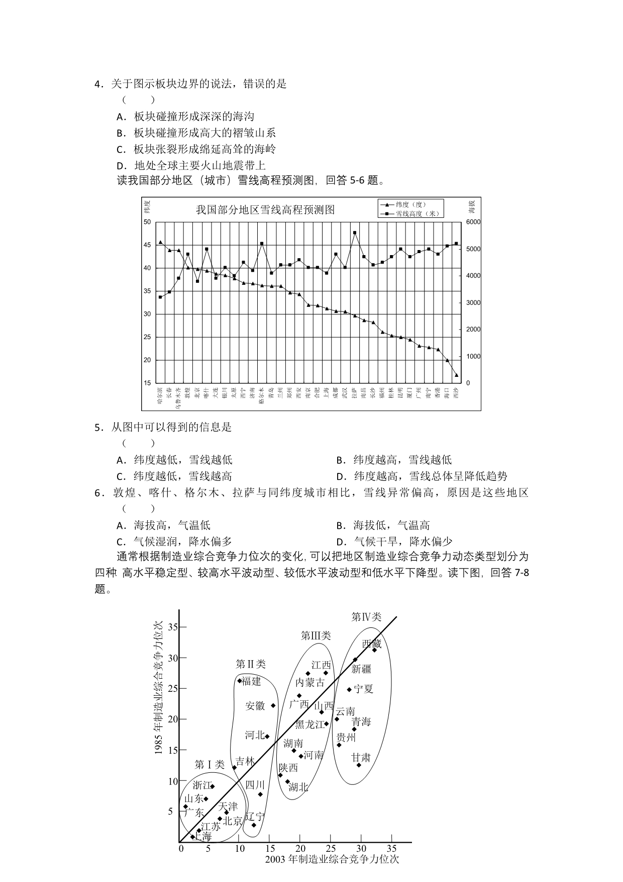 广东省云浮市2012届高三11月调研考试word版（文综）_第2页