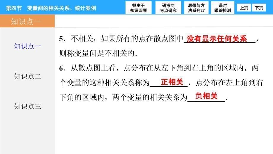 第九章第四节变量间的相关关系、统计案例_第5页