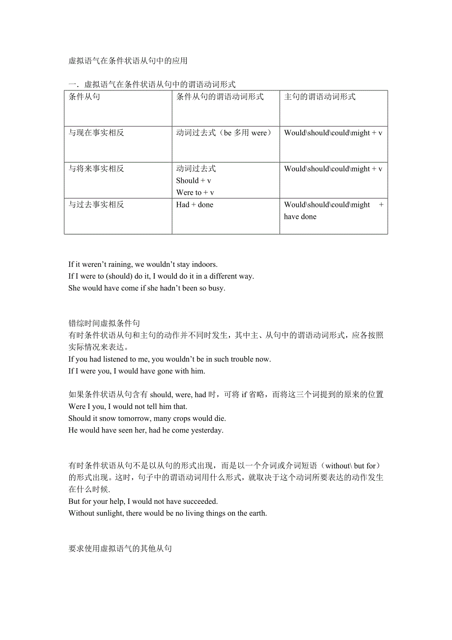 虚拟语气在条件状语从句中的应用_第1页