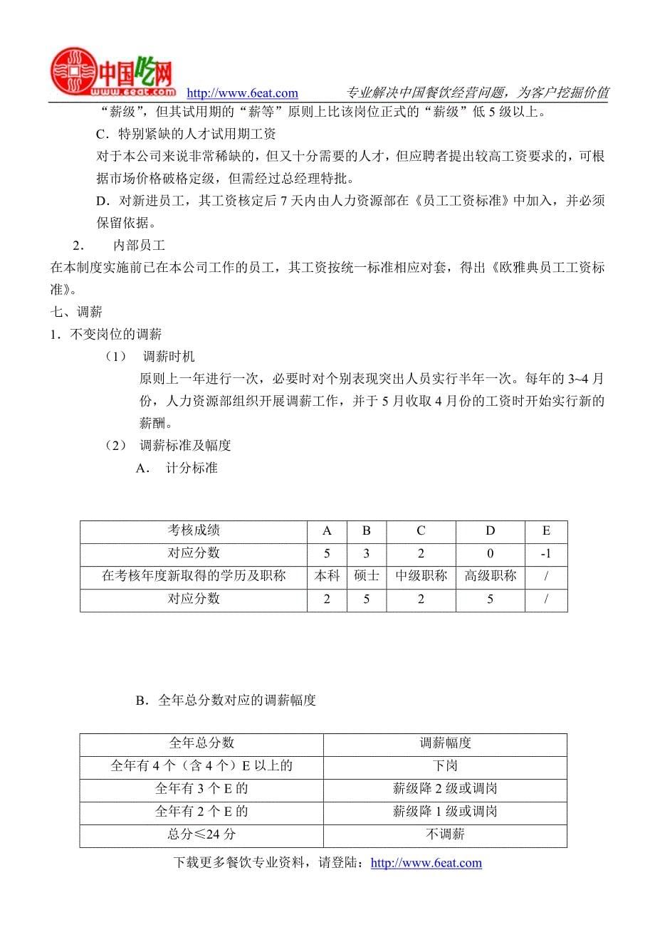 薪酬制定方案(数据、表格详细讲解)_第5页