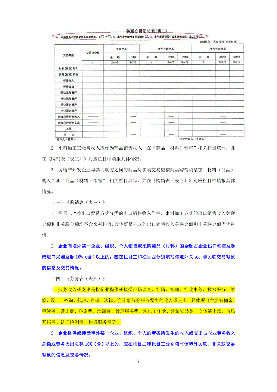 企业关联业务往来申报表填写要求及部分常见问题_第2页