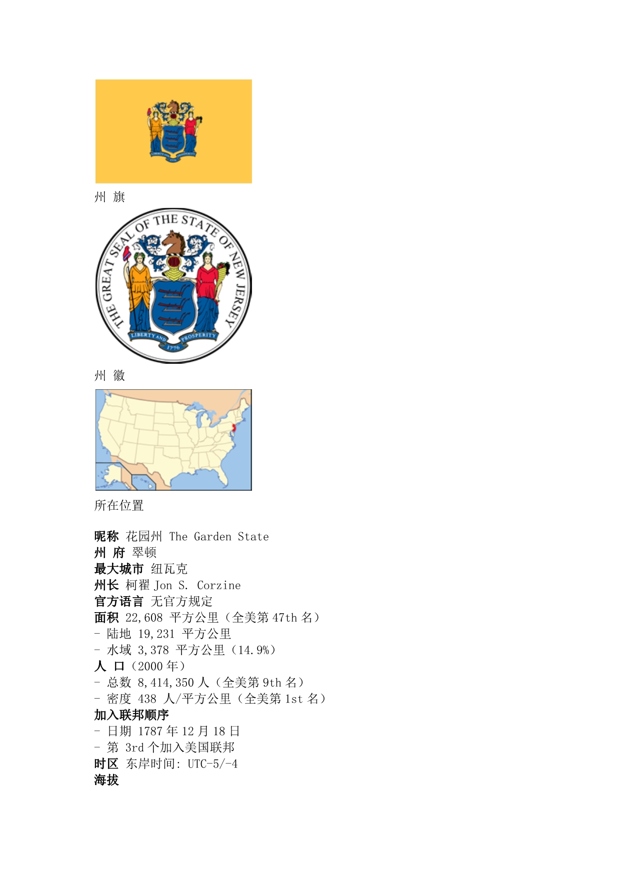 新泽西州｜NewJerseyNJ_第1页