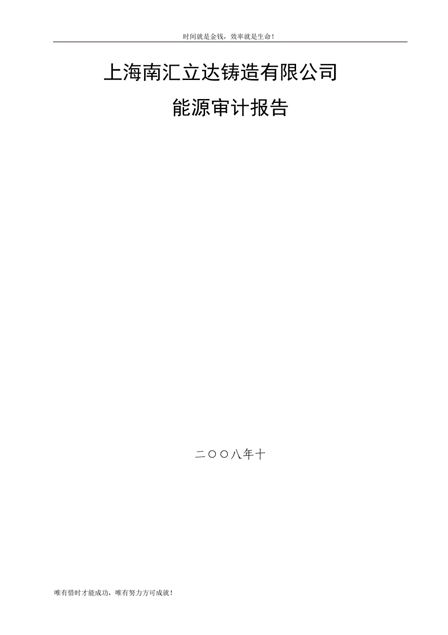 立达铸造有限公司公司能源审计报告_第1页