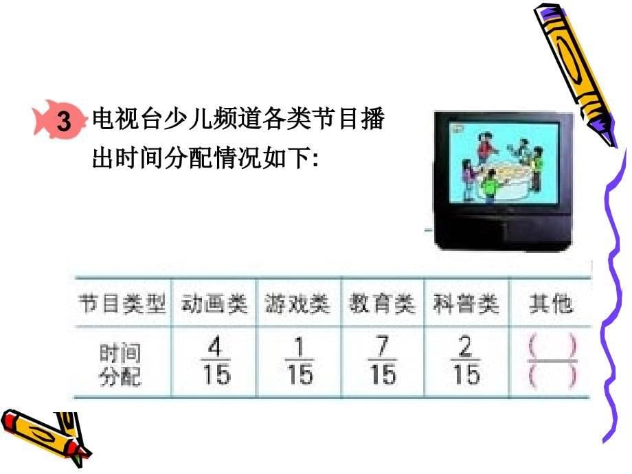 人教版五年级数学下册第五单元同分母分数的连加、连减例题三及练习二十一_第5页