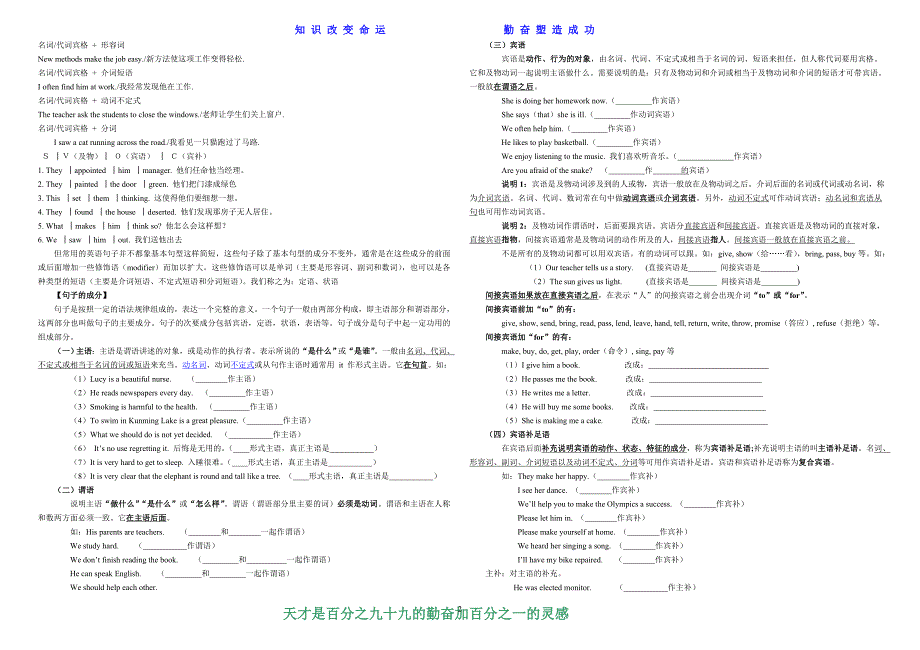 英语句子成分的划分及练习(1)_第2页