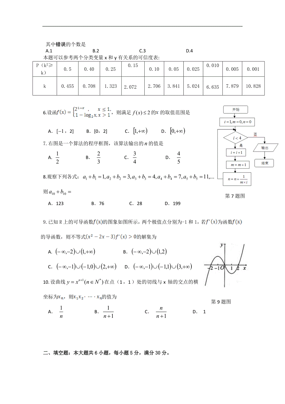 （试卷）广东省2012-2013学年高二下学期期末数学文试题_第2页