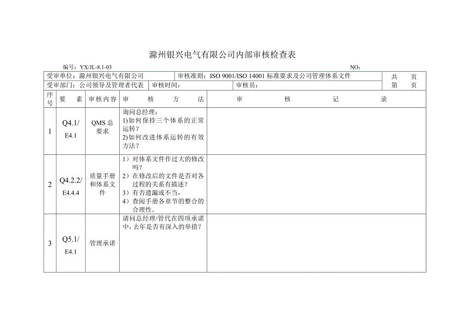 公司领导在内审中注意事项_第1页