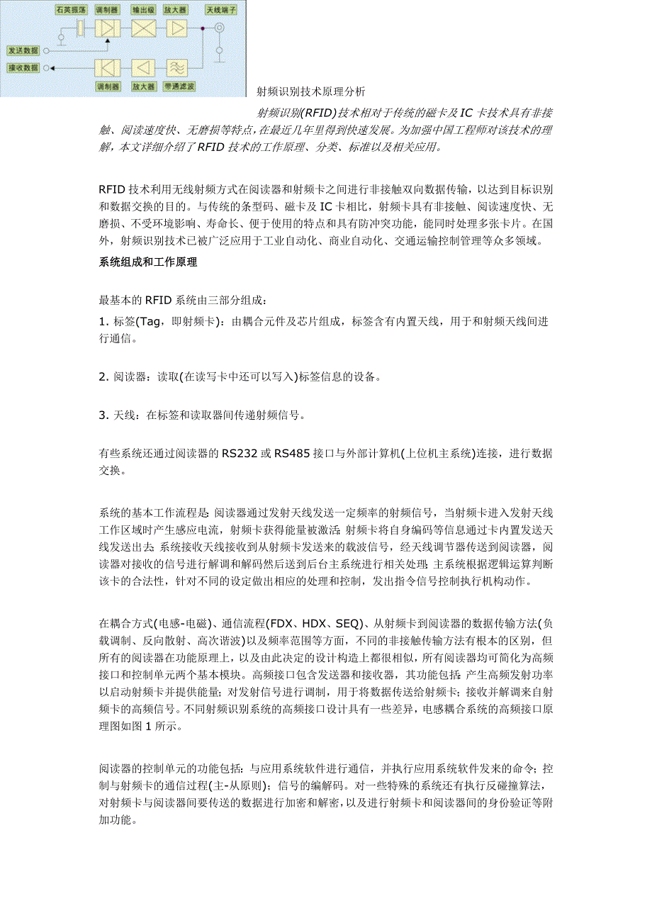 射频识别技术原理分析_第1页