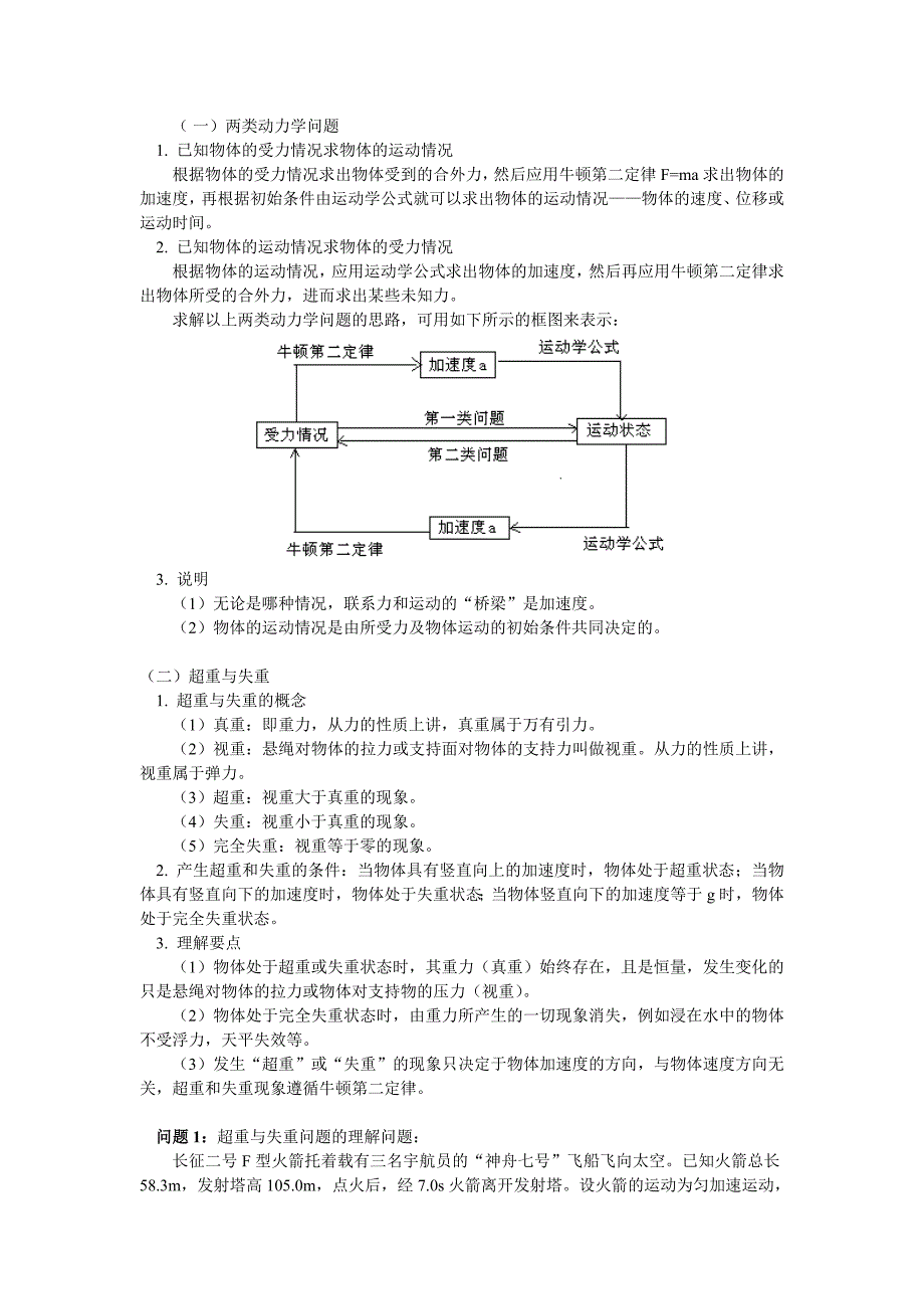 牛顿运动定律的综合运用问题_第1页