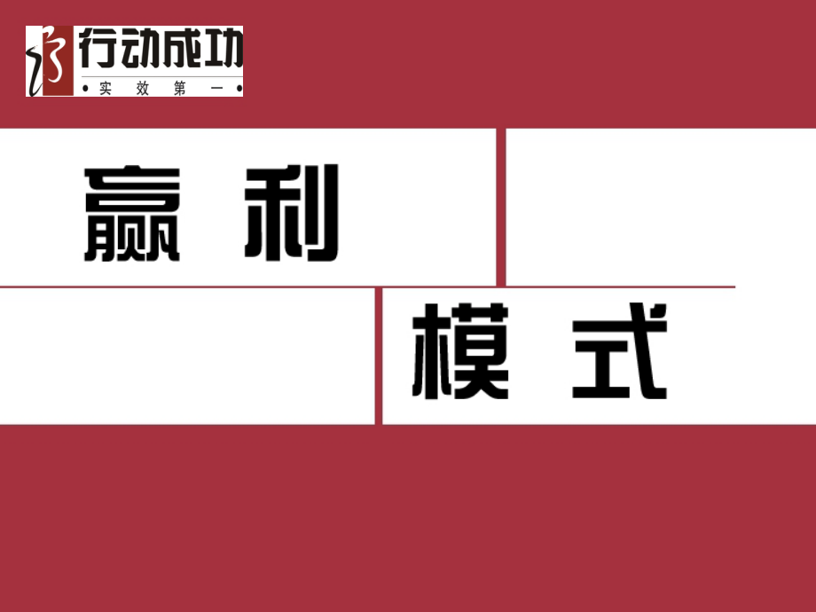 行动成功最佳赢利模式方案_第1页