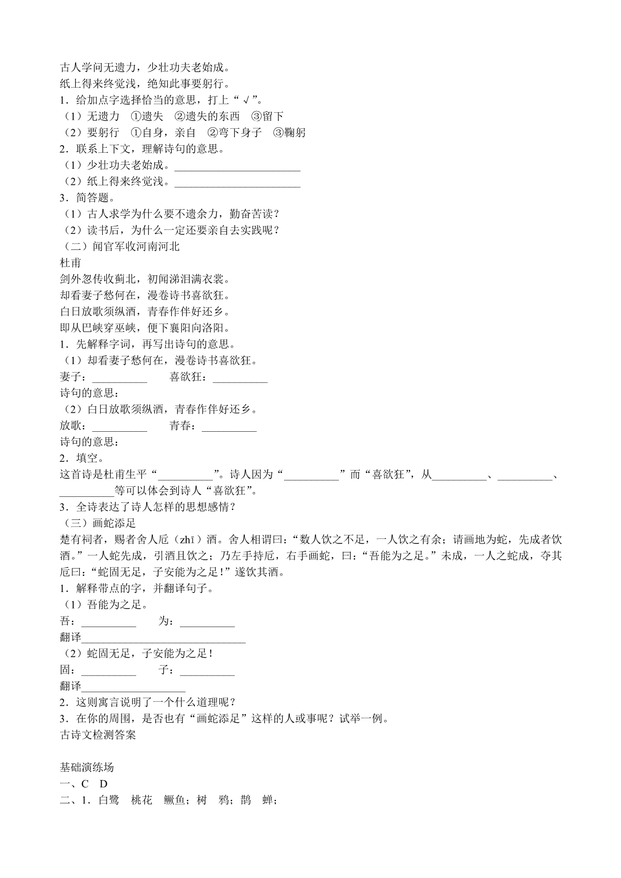 古诗文毕业复习指津与检测熊建峰_第5页