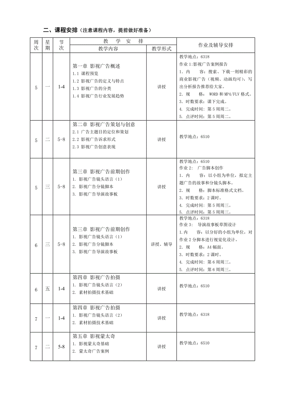 影视广告策划与制作课程纲要_第2页