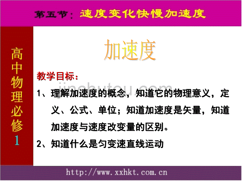 速度变化快慢(加速度)_第1页
