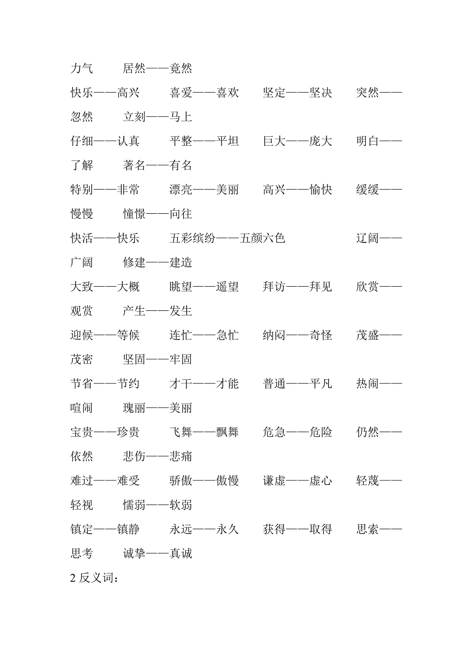 四字成语.近义词.反义词_第2页