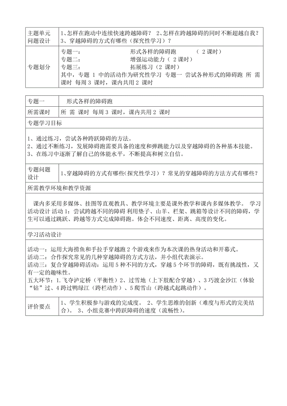 形式各样的障碍跑课的教学设计_第4页