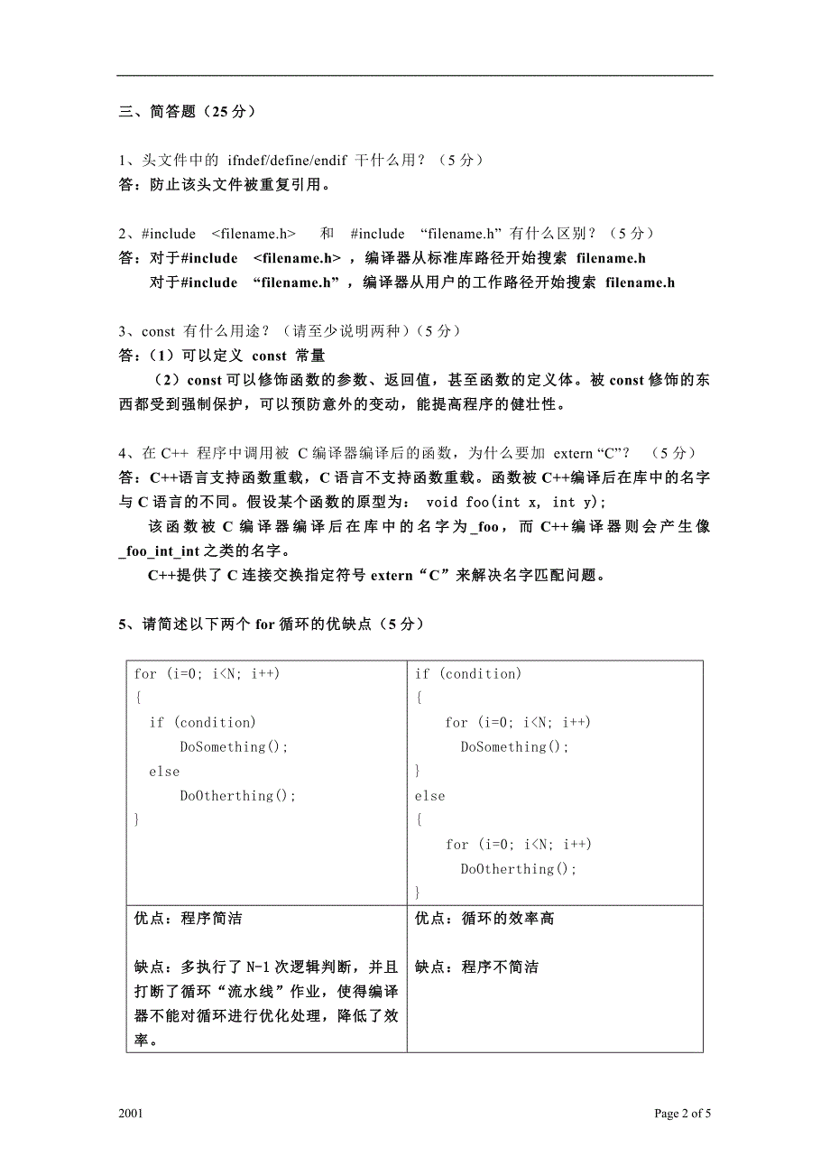 一道经典的C面试题+答案_第2页