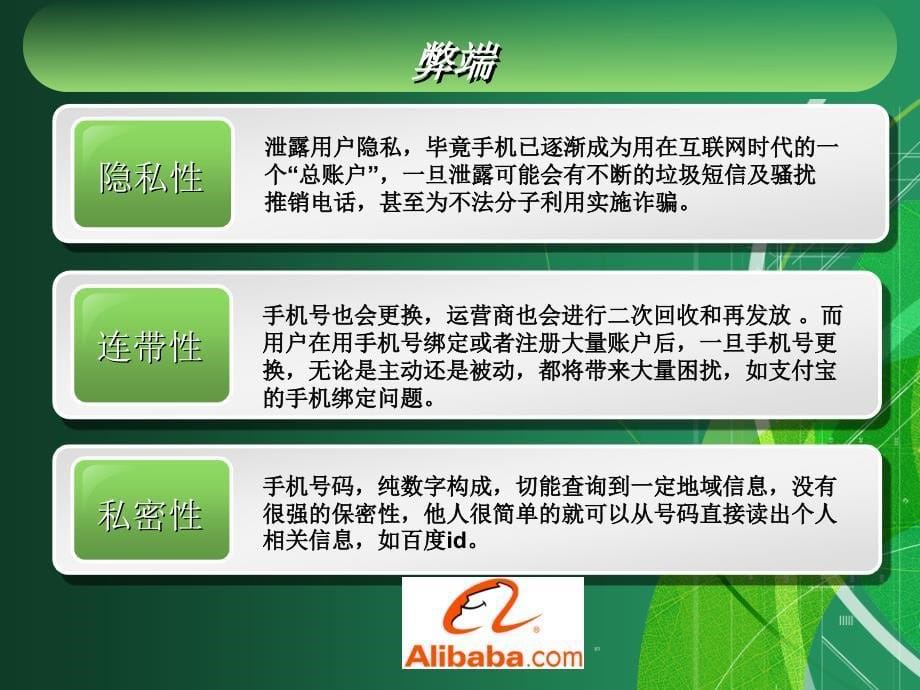 互联网网站用手机号码作为登录账号的相关分析-浙江理工大学-洪炜-15067159971-zjhongwei@163.com_第5页