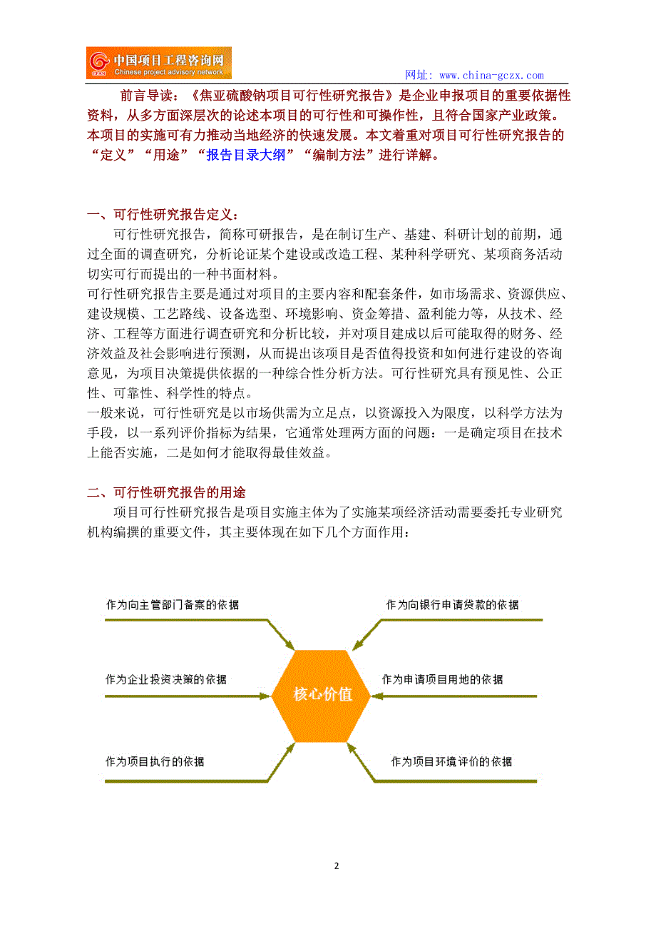 焦亚硫酸钠项目可行性研究报告立项格式范文_第2页