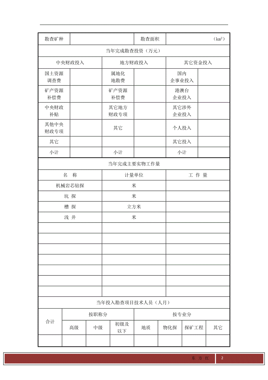 矿产资源勘查项目年度报告(格式)_第3页