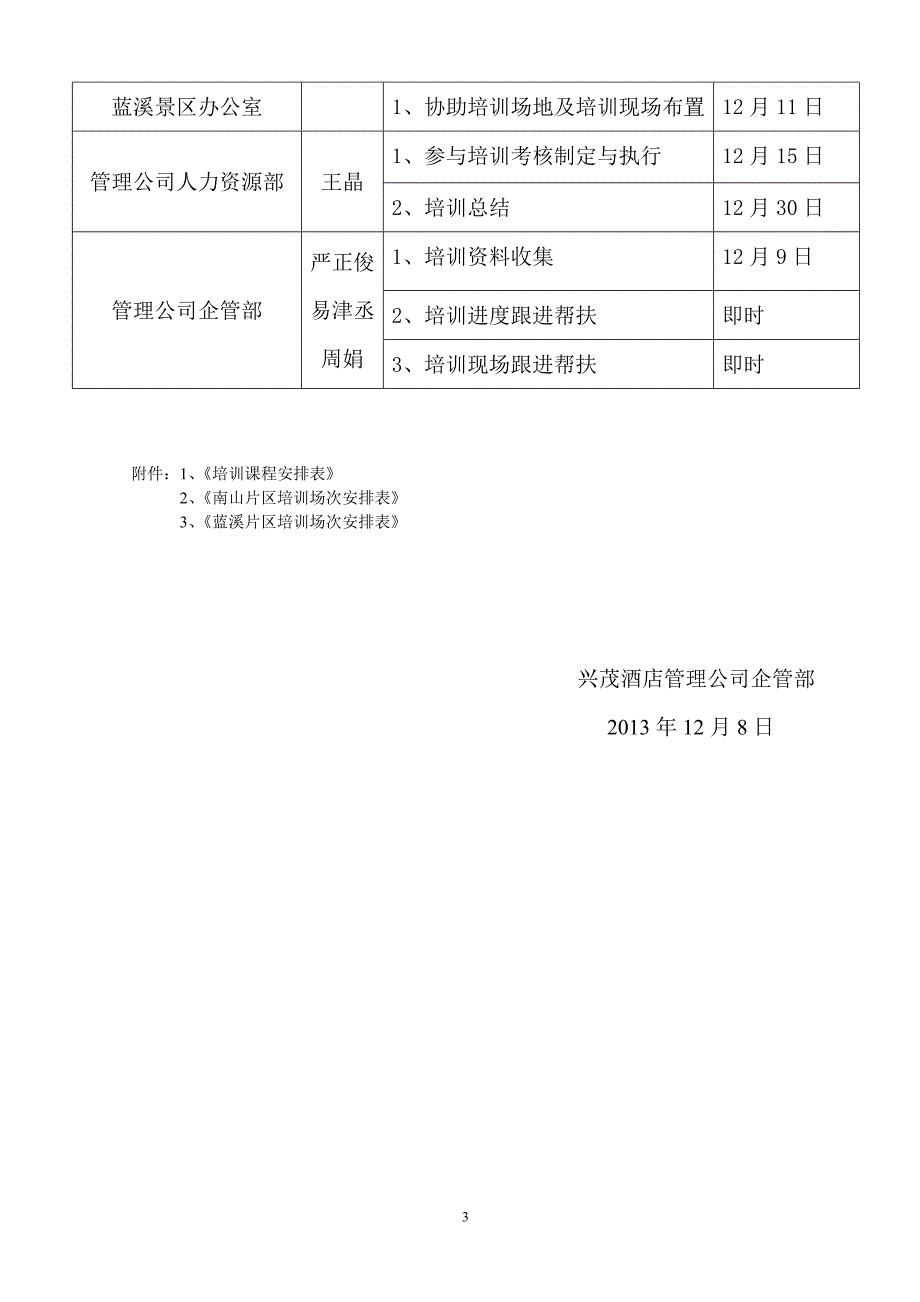 兴茂酒店管理公司阶段性培训计划(定稿)_第3页