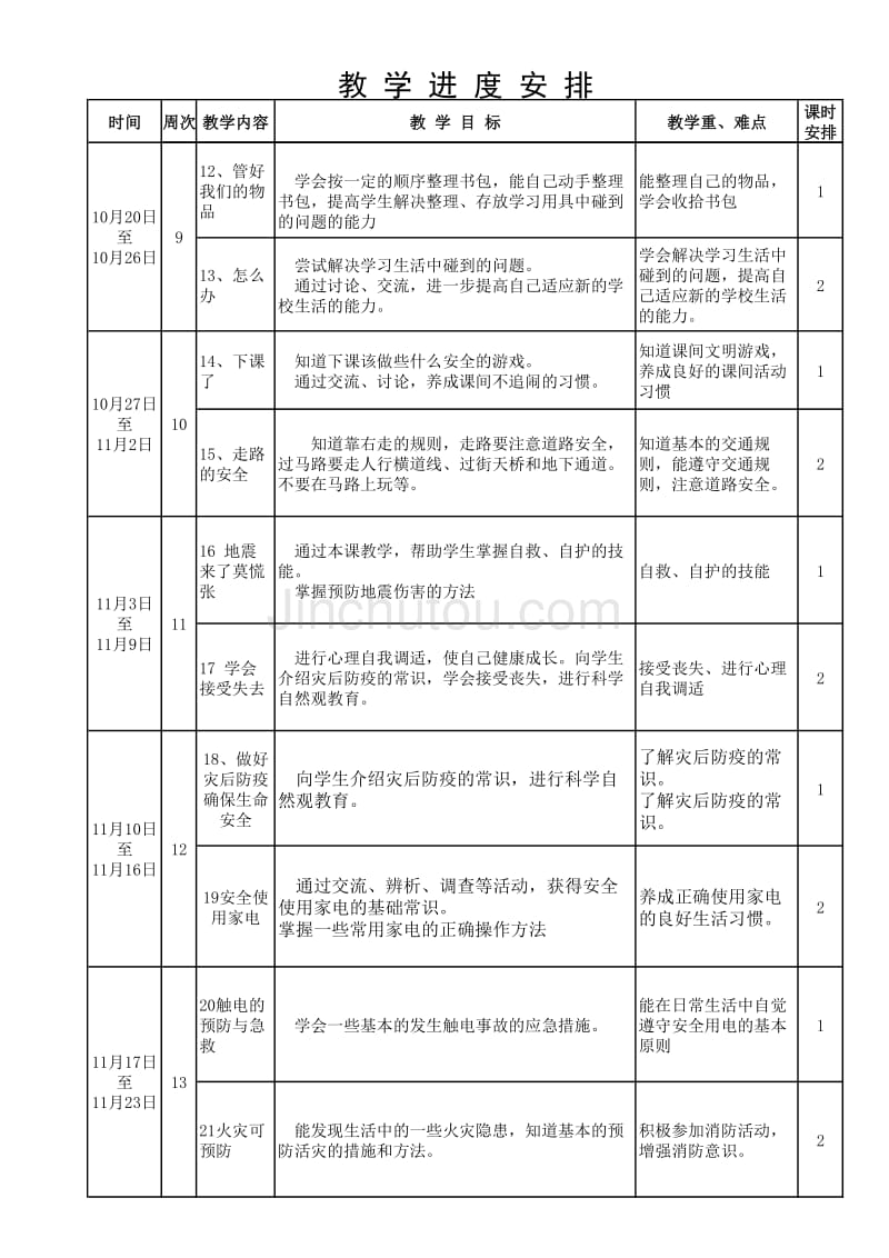 三年级地方教学计划(上)_第3页