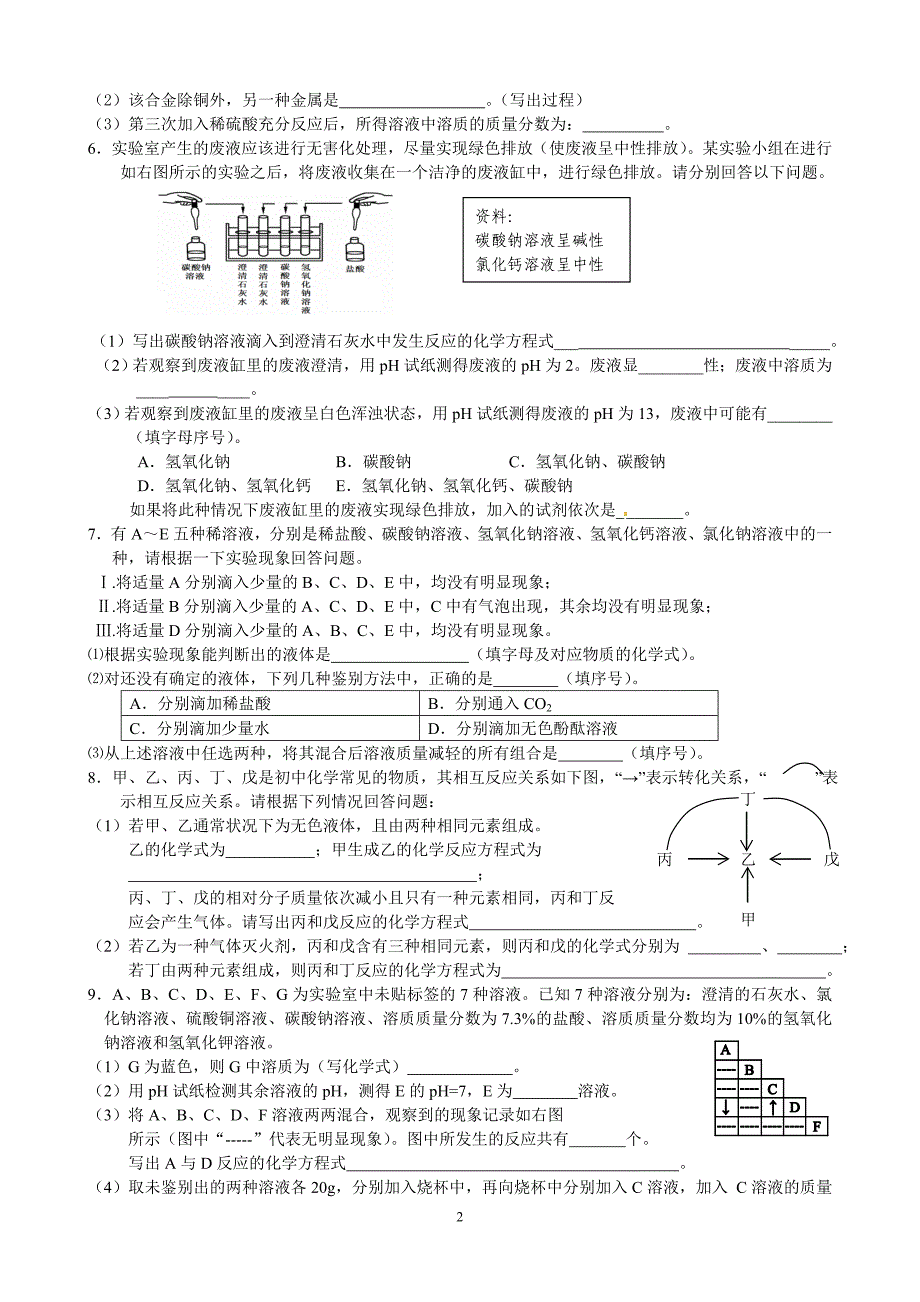 北京市2012年中考一模试题汇编—推断题_第2页