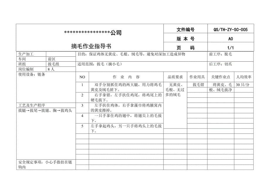 肉鸡生产加工作业指导书(一） _第5页