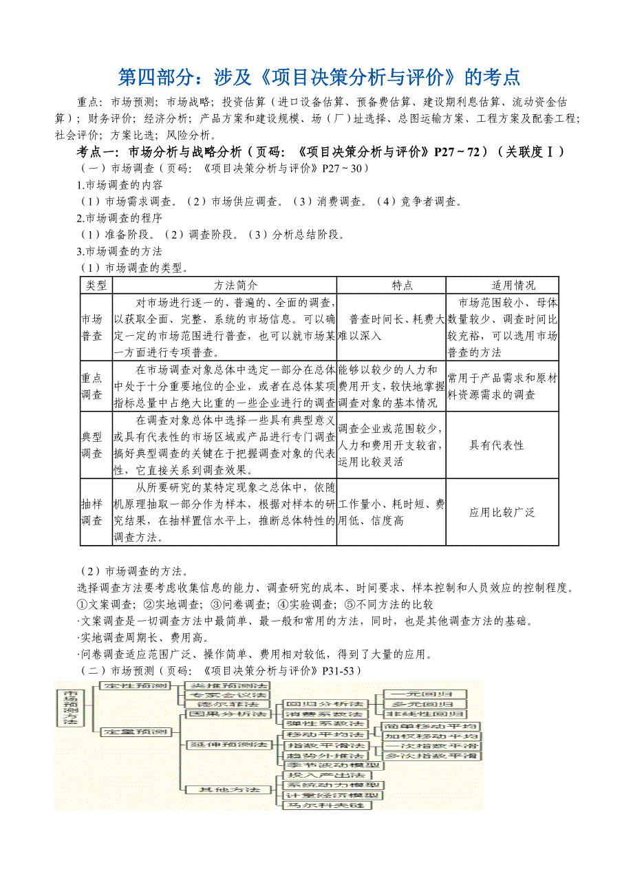 【2017年整理】第四部分：涉及《项目决策分析与评价》的考点_第1页