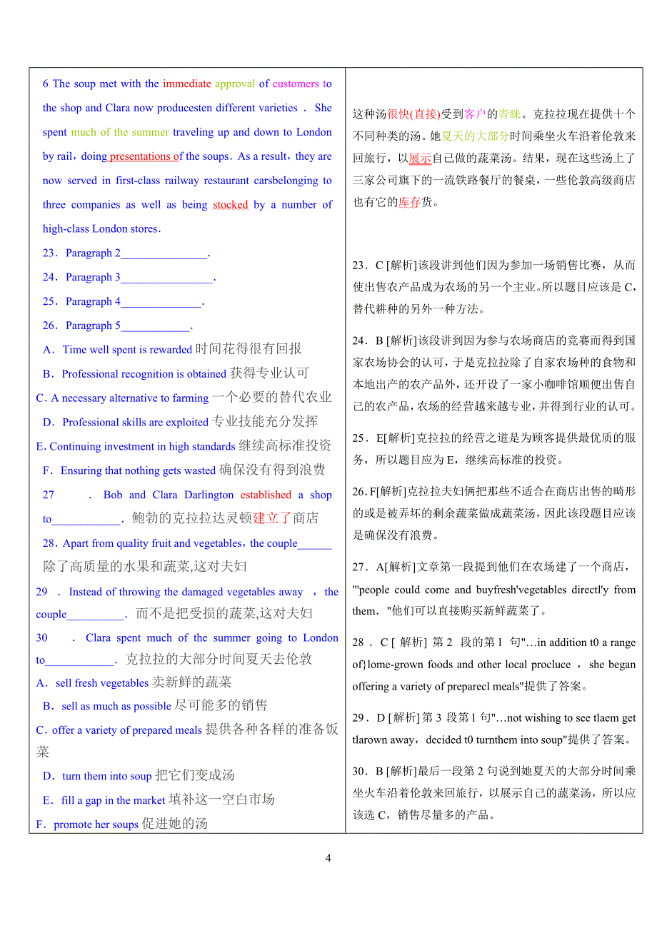 表格式2010年职称英语考试综合类(B级)试题及答案_第4页