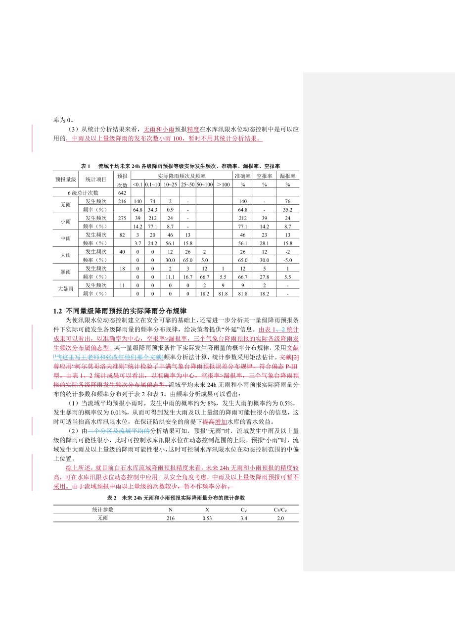 短期降雨预报在白石水库汛限水位动态控制中的应用_第2页