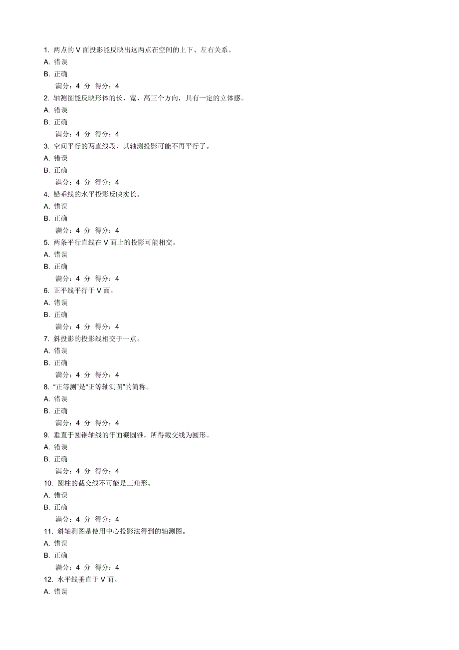 大工12春《建筑制图》在线作业1、2、3_第2页