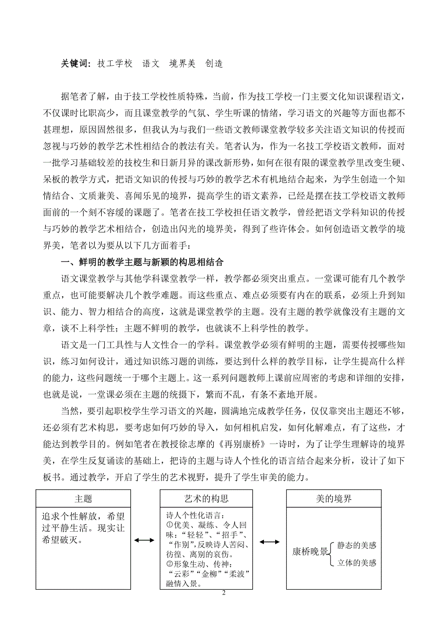 谈谈技工学校语文课堂教学境界美的创造_第2页