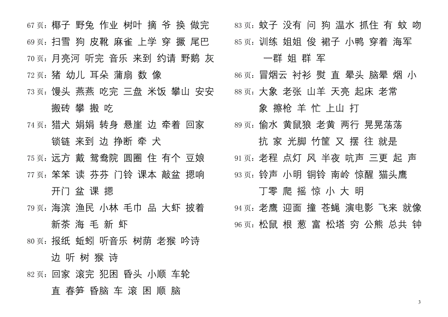 学拼音儿歌77首识字材料(诺、松妈妈输入)_第3页