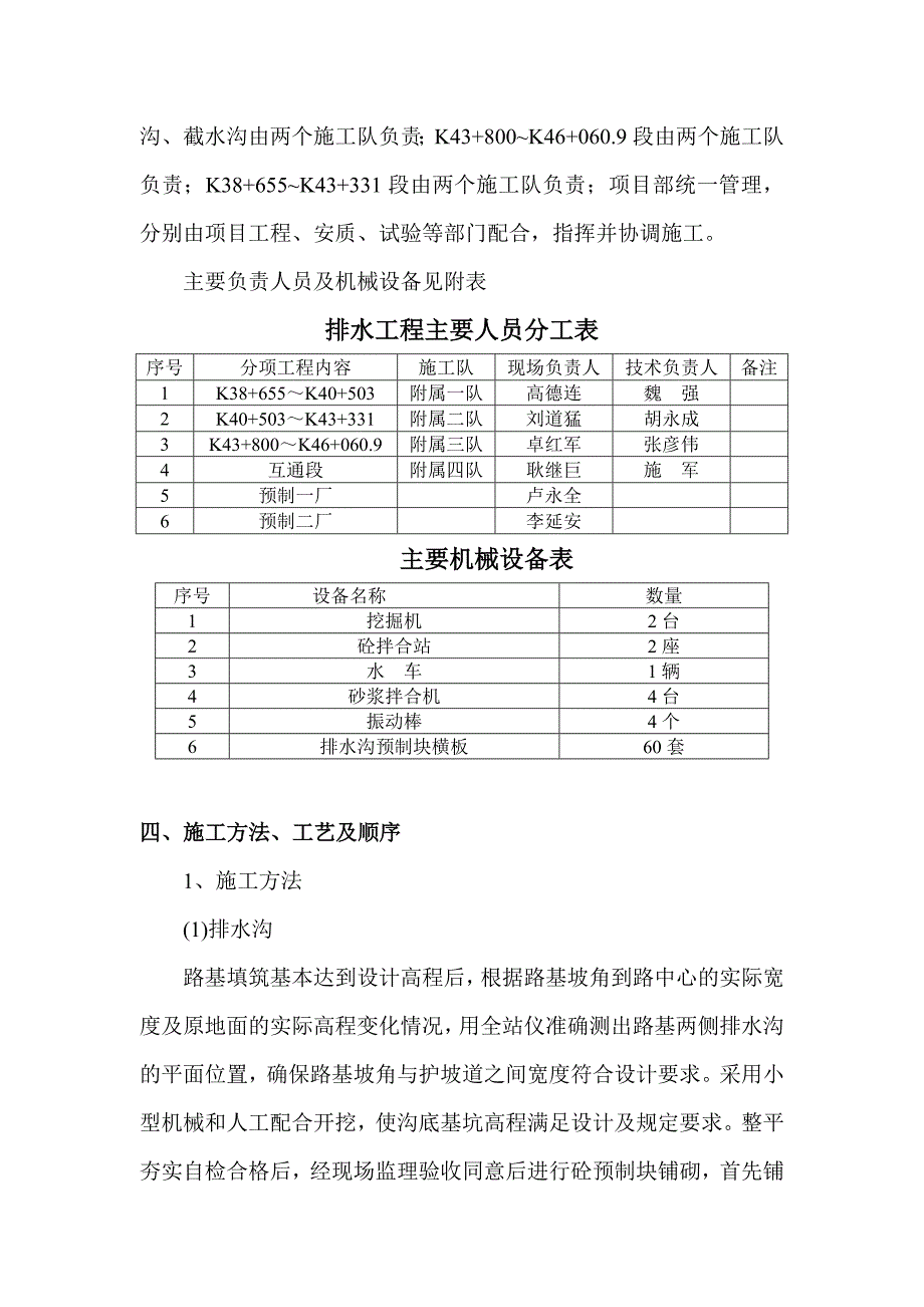 路基排水工程开工报告+施工方案，工程勘查，组织设计，安装工程，桩基工程，边坡支护，地质灾害，灾害治理_第4页