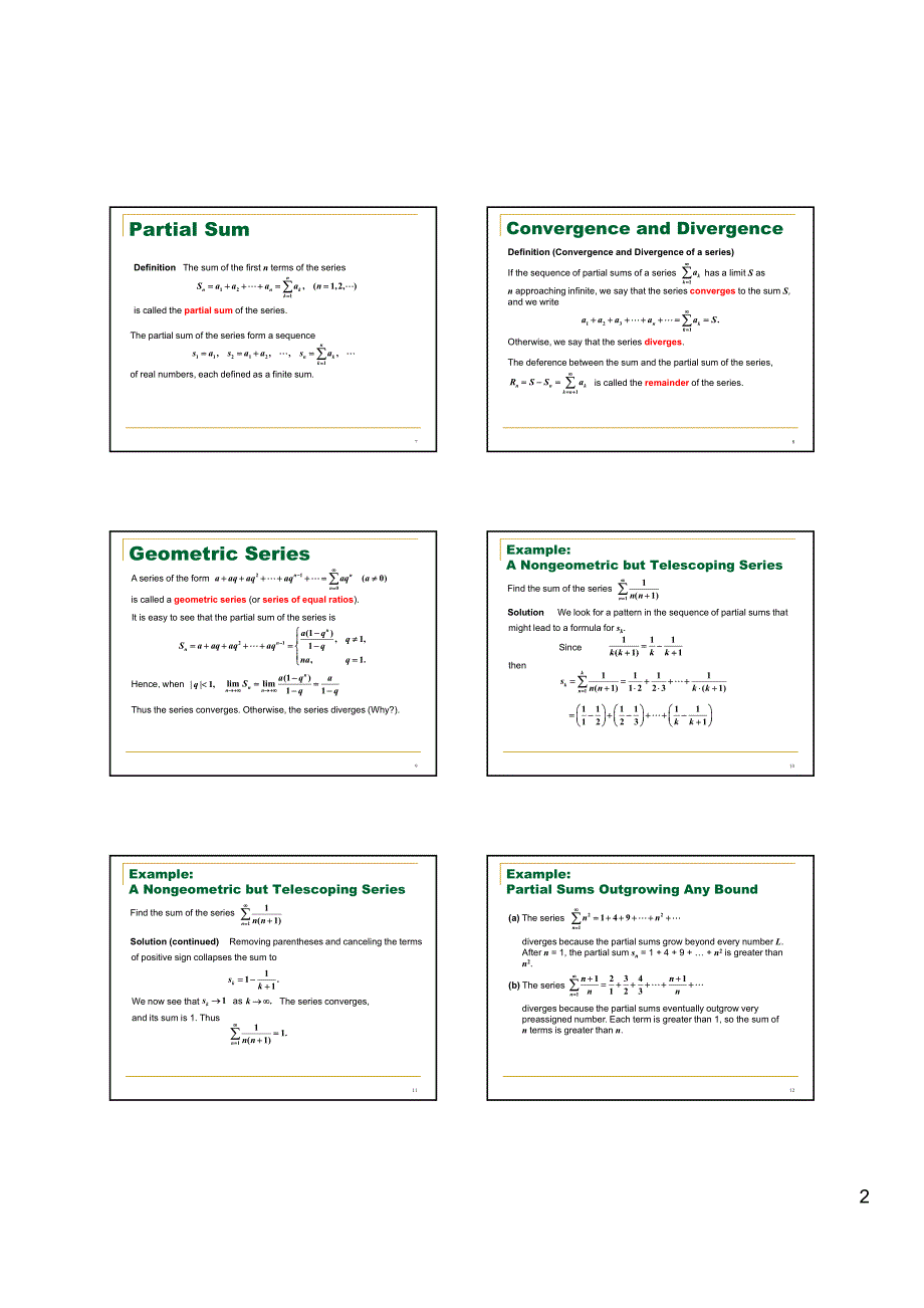 北京邮电大学国际学院高等数学(下)幻灯片讲义(无穷级数)-Lecture 1_第2页